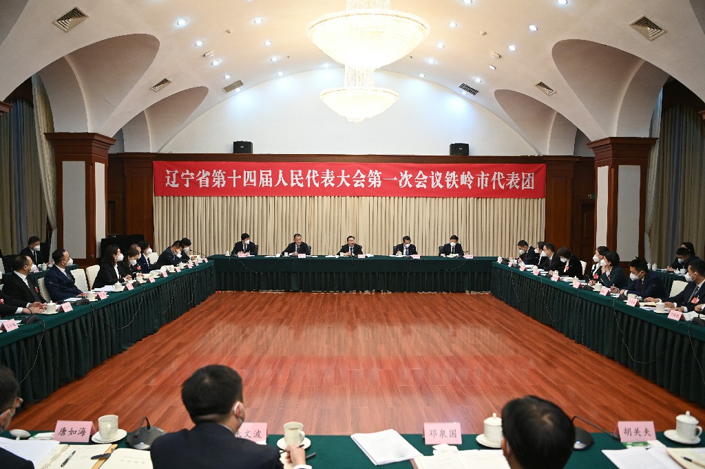 1月12日下午，省委書(shū)記郝鵬參加鐵嶺代表團(tuán)審議。